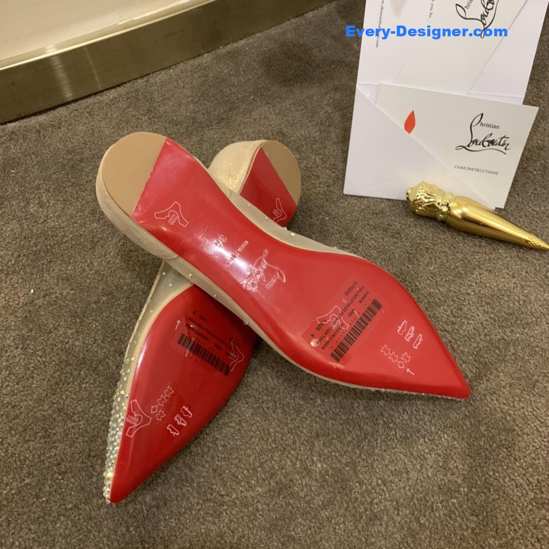 Chr1st1an louboutin rhinestone mesh pumps