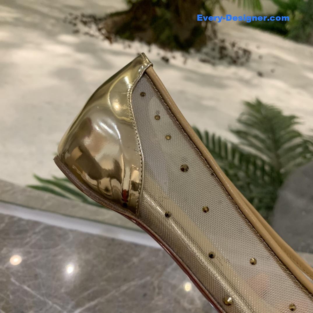 Chr1st1an louboutin rhinestone mesh pumps