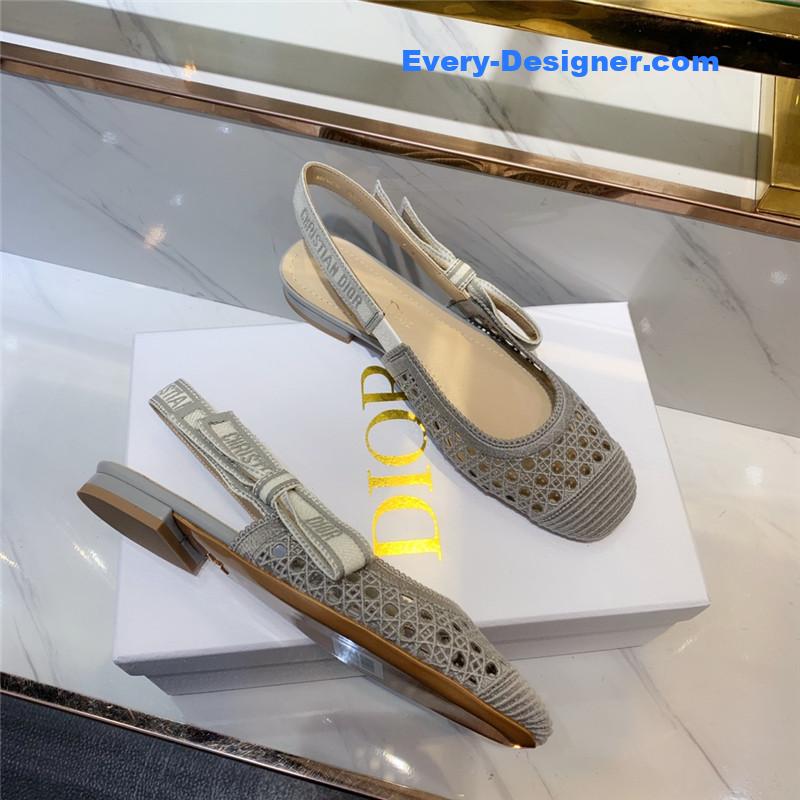 D10r new hollow lace bow high-heeled sandals