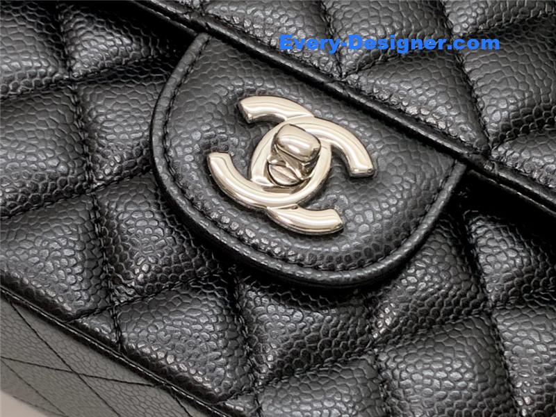 Ch**el classic flap caviar leather bag