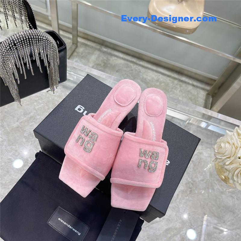 A1exa*der wang rhinestone alphabet slippers