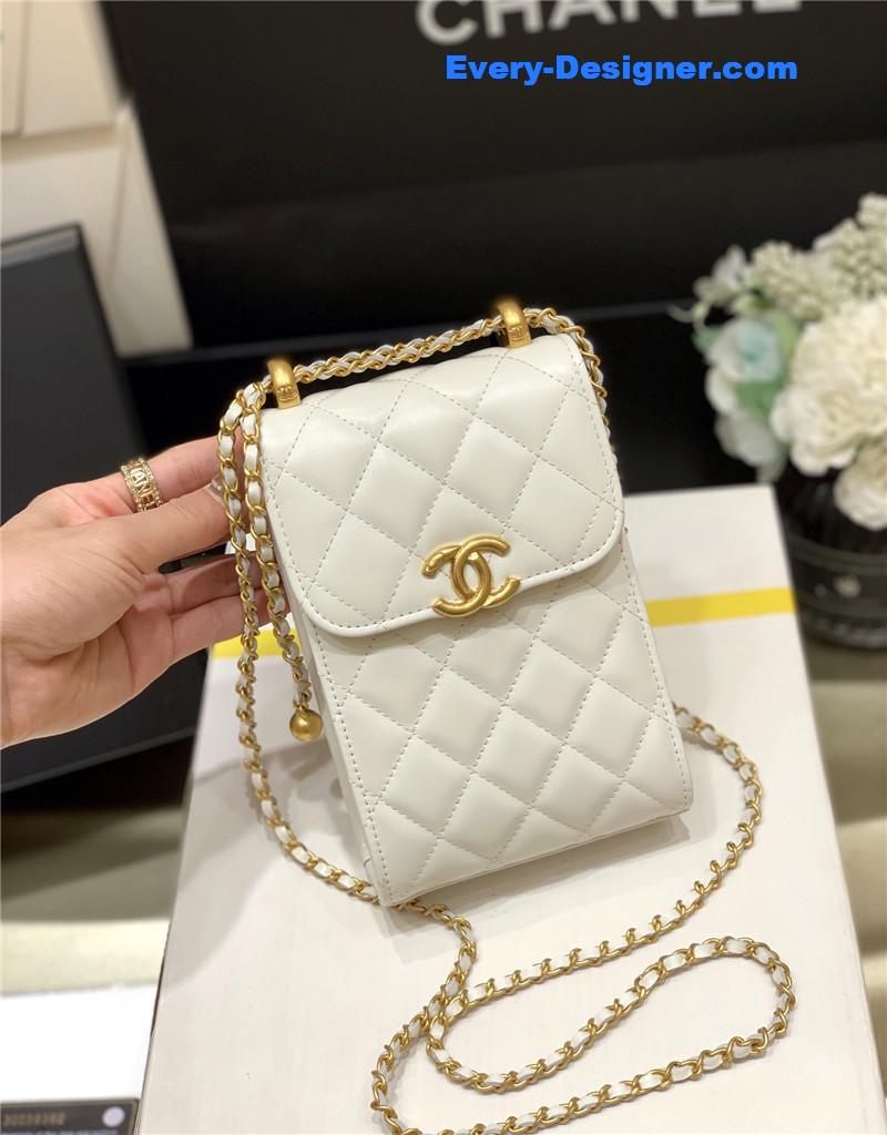 Ch**el gold beads mobile phone bag