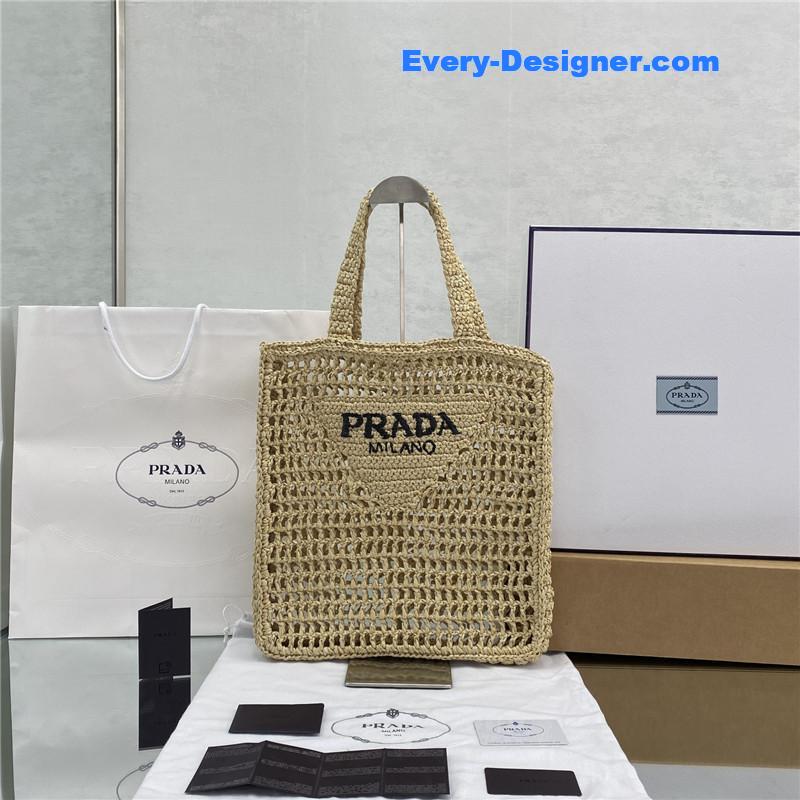 Pra*a straw tote bag