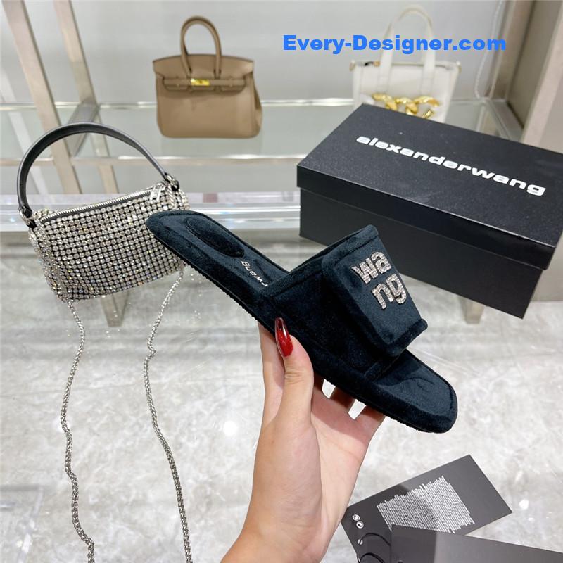 A1exa*der wang rhinestone alphabet slippers