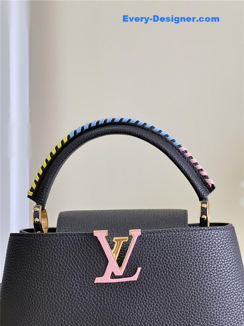 l0vis Vvtt0n lv capucines mm taurillon leather bag