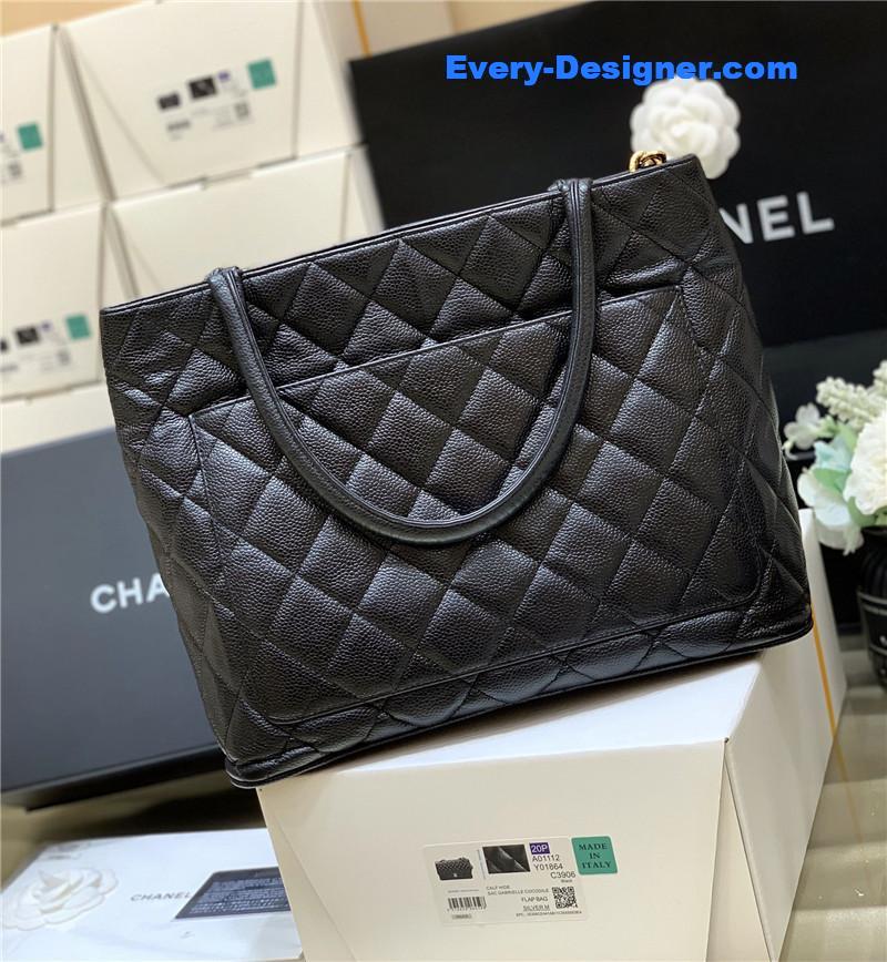 Ch**el vintage caviar medallion tote bag