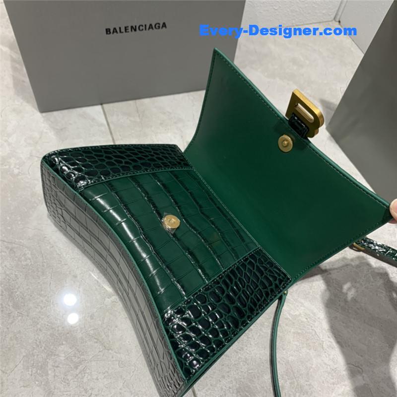 Ba1en*iaga hourglass bag crocodile small
