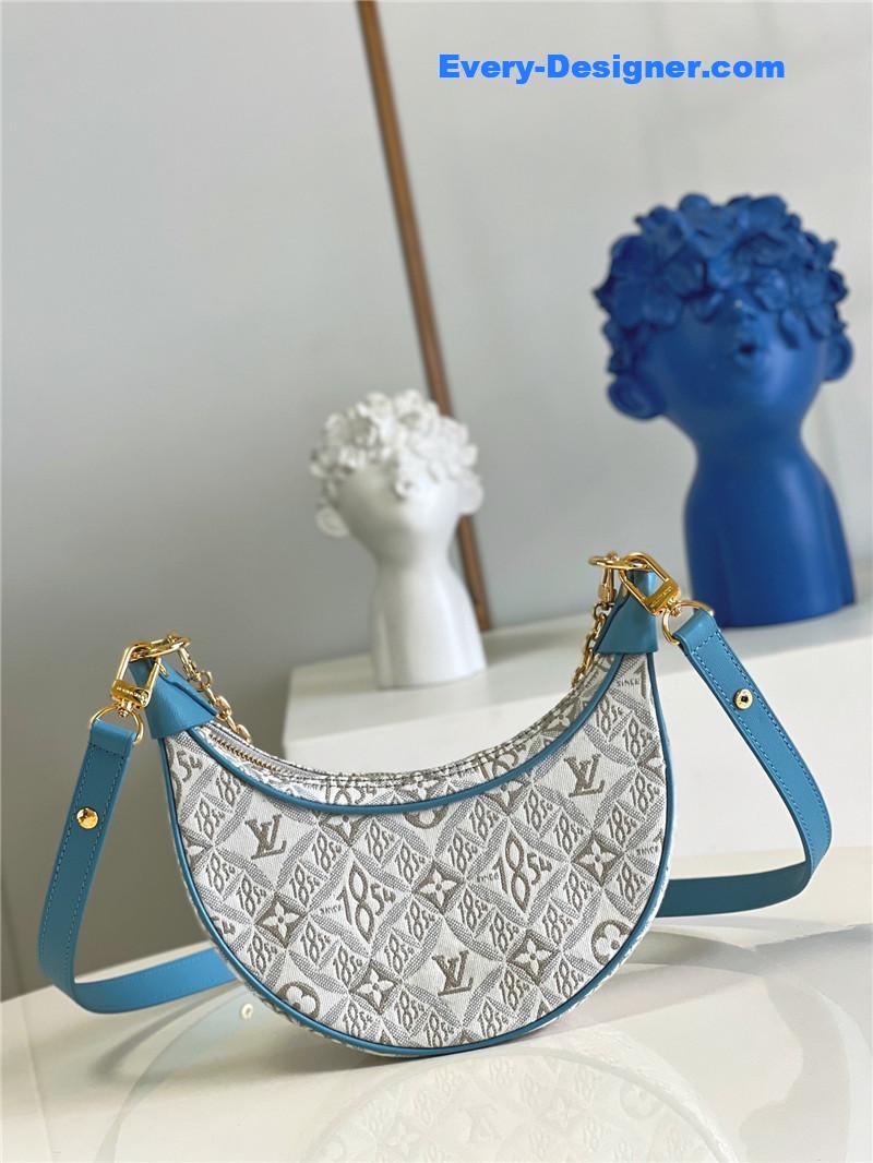 l0vis Vvtt0n lv monogram jacquard denim loop bag
