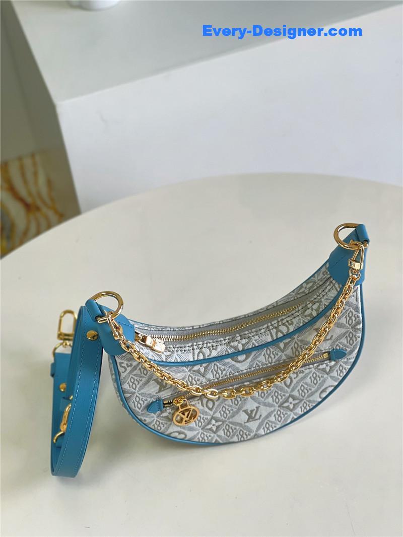 l0vis Vvtt0n lv monogram jacquard denim loop bag