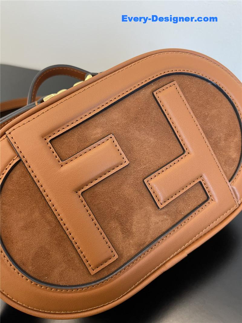 F**di logo suede camera bag
