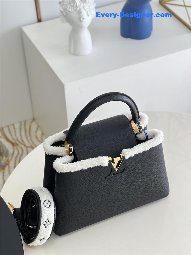 l0vis Vvtt0n lv capucines mm taurillon leather bag