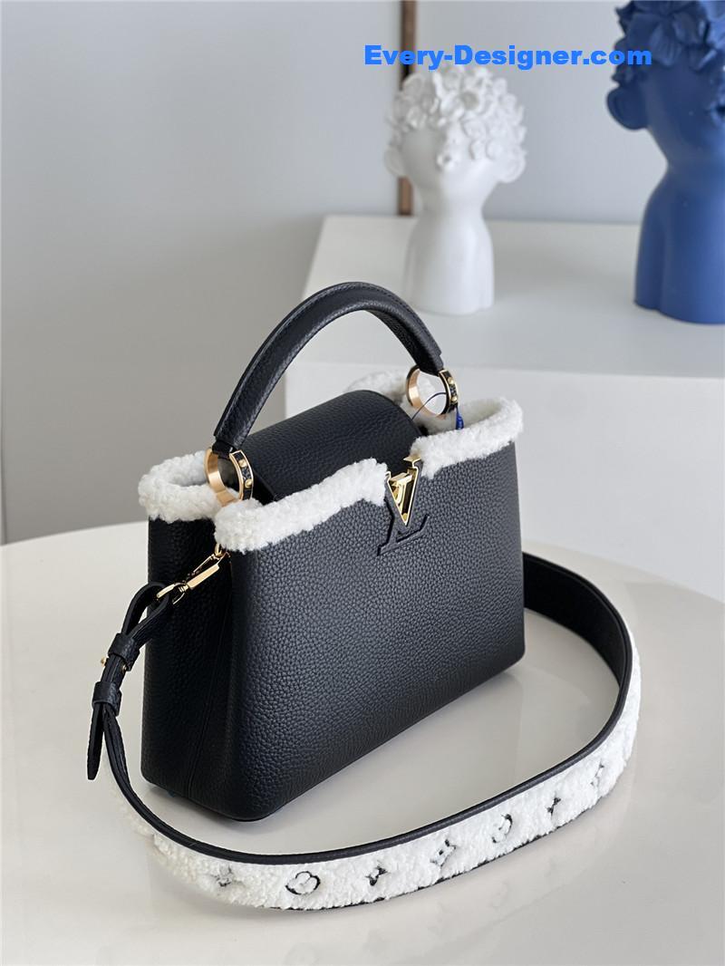 l0vis Vvtt0n lv capucines small taurillon leather bag