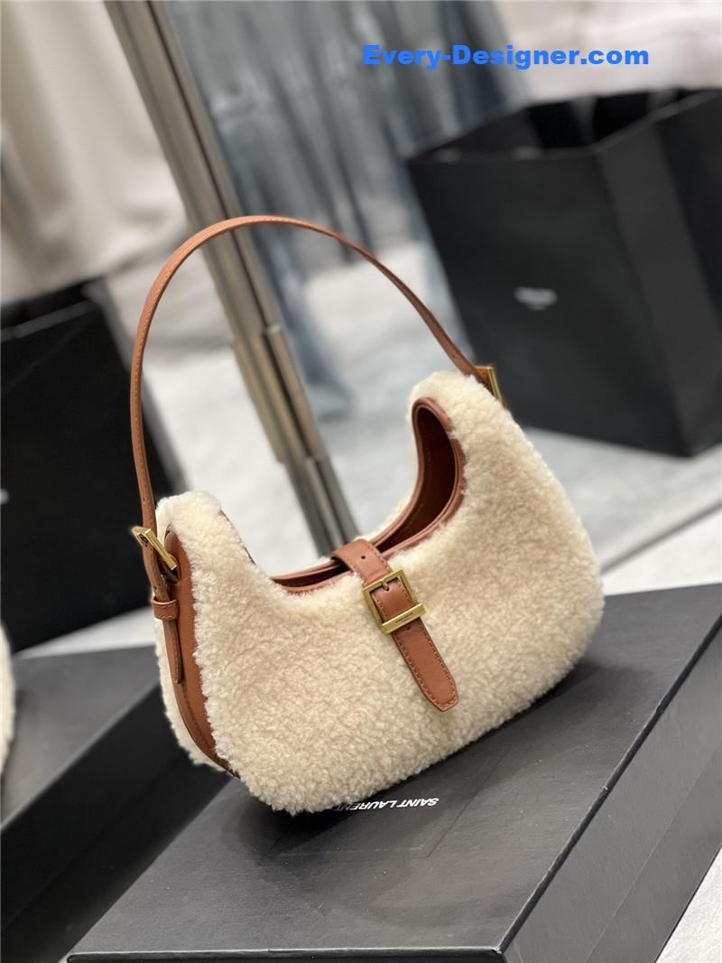 Y51 wool hobo bag