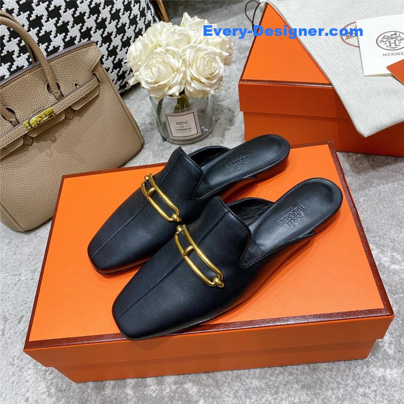 H**me5 muller flat slippers