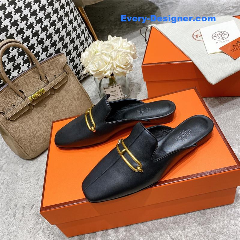 H**me5 muller flat slippers