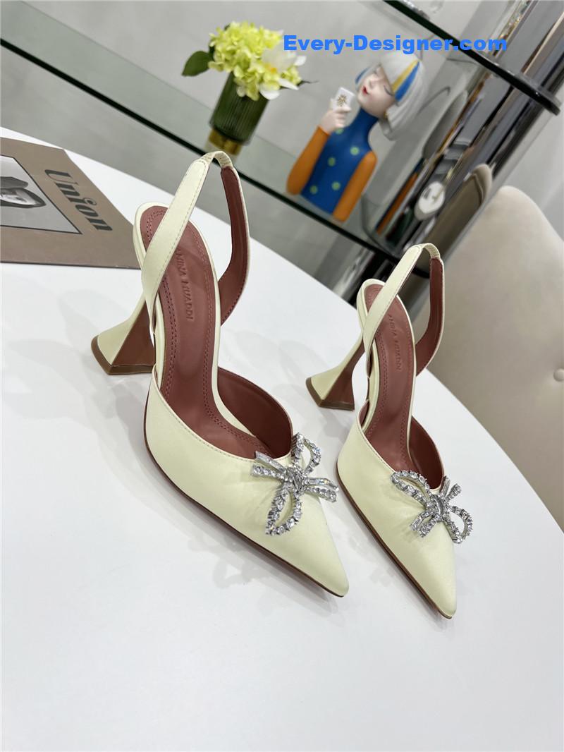 AMINA MUADDI high-end rhinestone original buckle pumps
