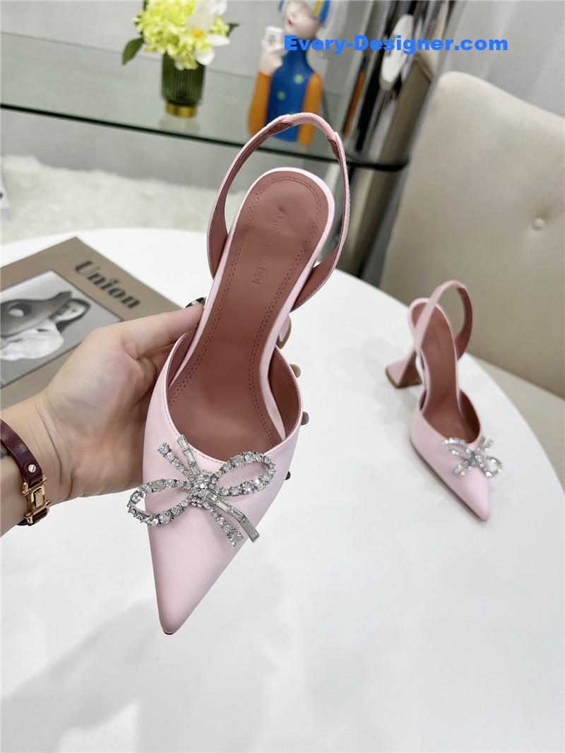 AMINA MUADDI high-end rhinestone original buckle pumps