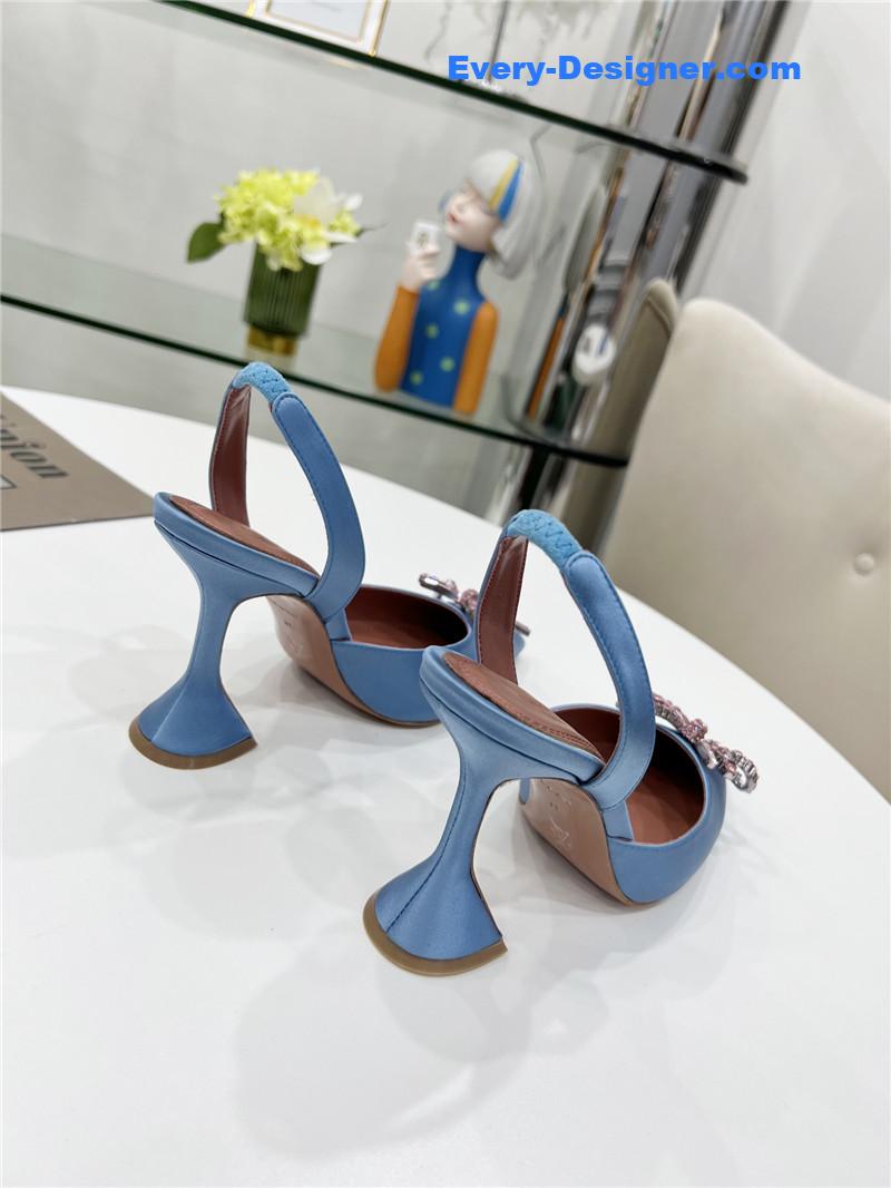 AMINA MUADDI high-end rhinestone original buckle pumps