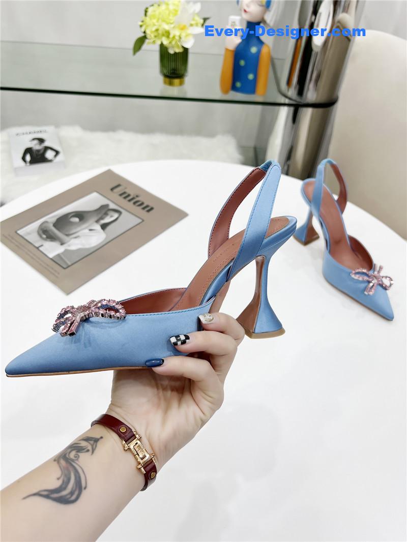 AMINA MUADDI high-end rhinestone original buckle pumps