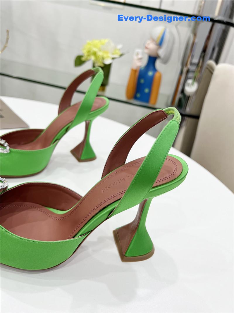 AMINA MUADDI high-end rhinestone original buckle pumps