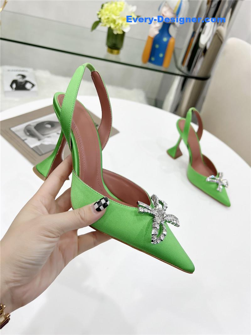 AMINA MUADDI high-end rhinestone original buckle pumps