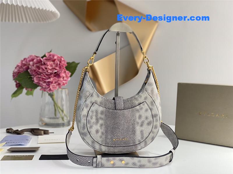 Bv1g*ai serpenti leather hobo bag