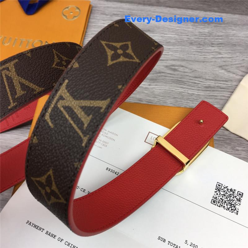 l0vis Vvtt0n lv logo buckle leather belt