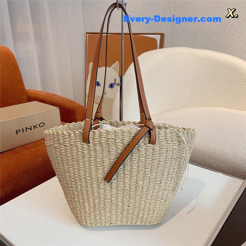 L0ew* straw bag x-tote