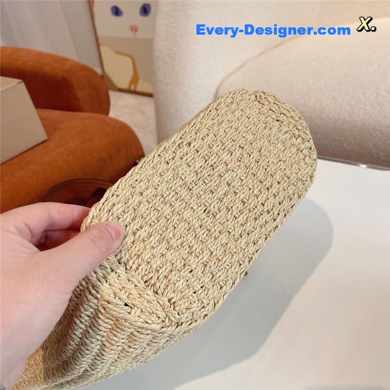 L0ew* straw bag x-tote