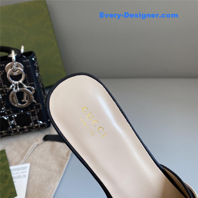 Gvc*1 horsebit color block muller half slippers