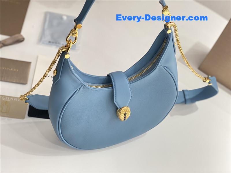Bv1g*ai serpenti leather hobo bag