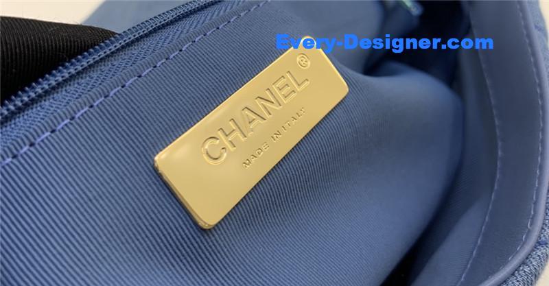 Ch**el denim light silver 19 bag