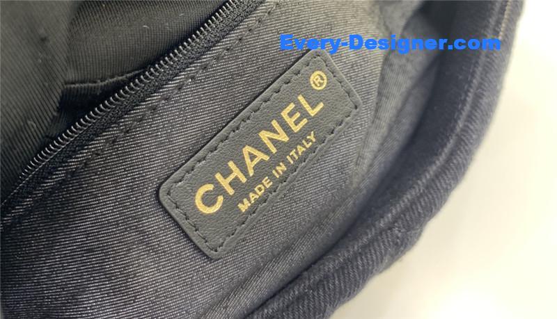 Ch**el graffiti denim print cf bag