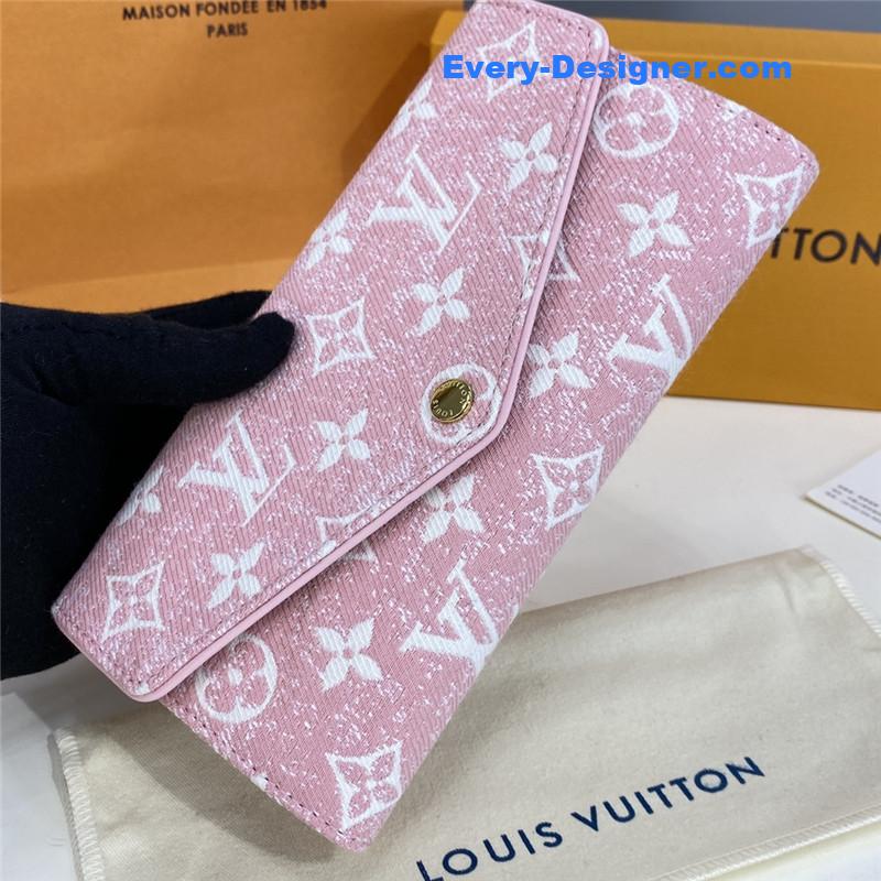 l0vis Vvtt0n lv denim jacquard sarah wallet