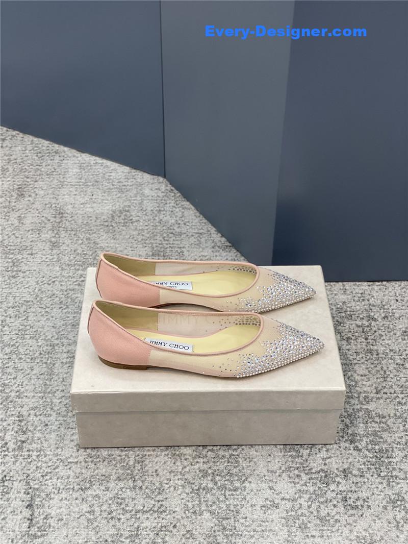 j1m*y ch00 jc mesh hot D1am0nd high-heeled shoes