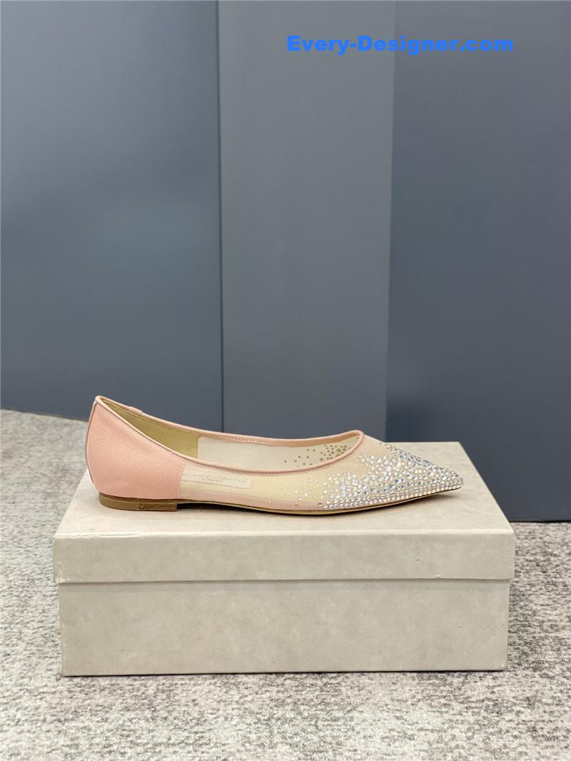 j1m*y ch00 jc mesh hot D1am0nd high-heeled shoes