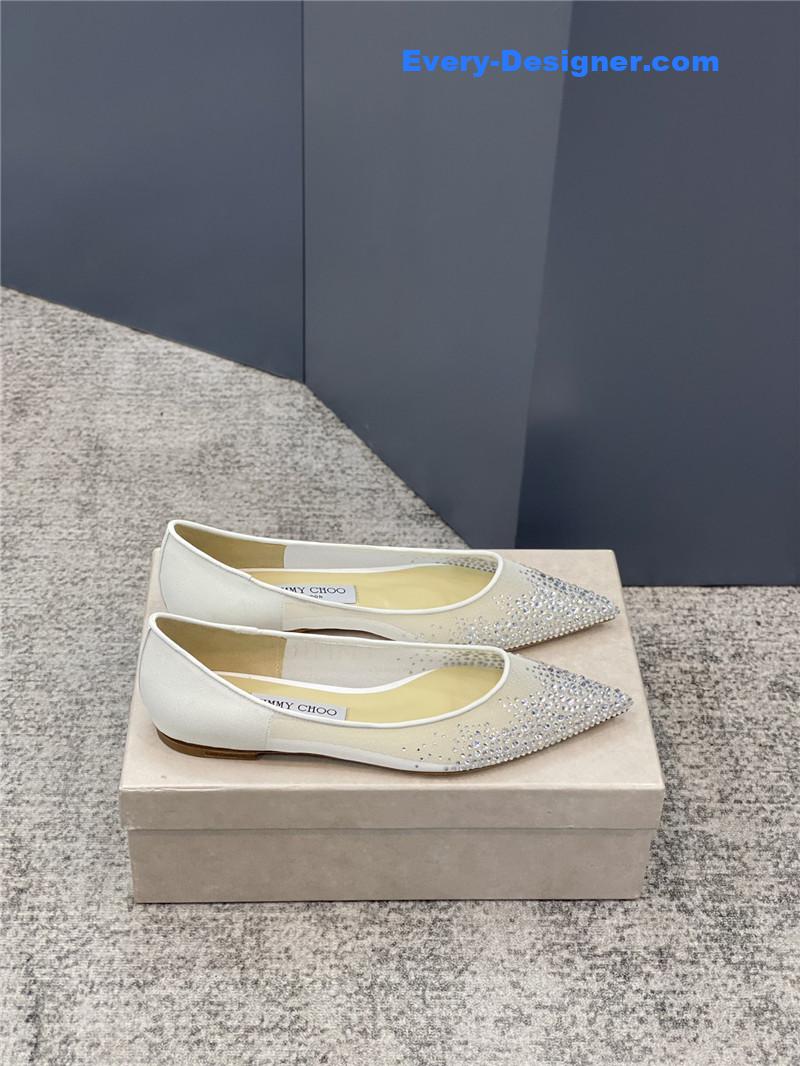 j1m*y ch00 jc mesh hot D1am0nd high-heeled shoes