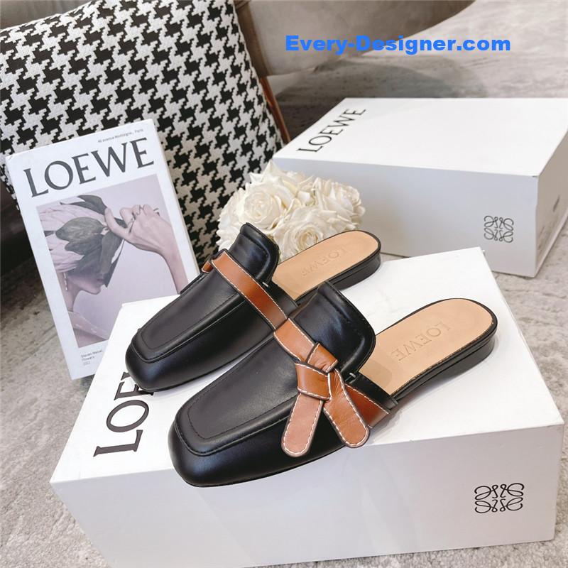 L0ew* bow mule slippers