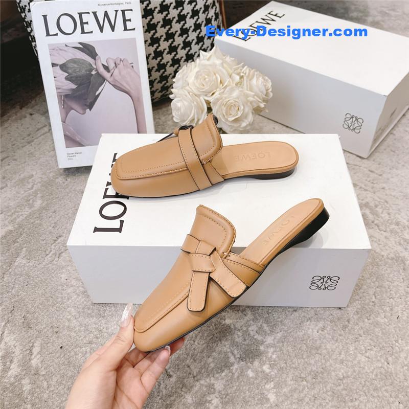 L0ew* bow mule slippers