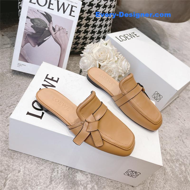 L0ew* bow mule slippers