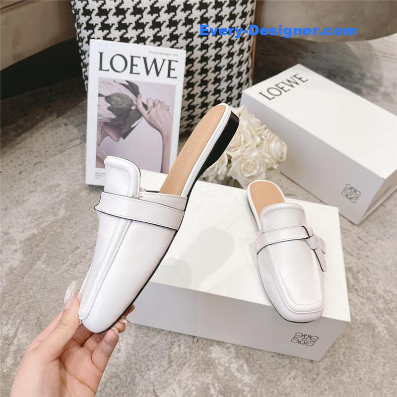 L0ew* bow mule slippers