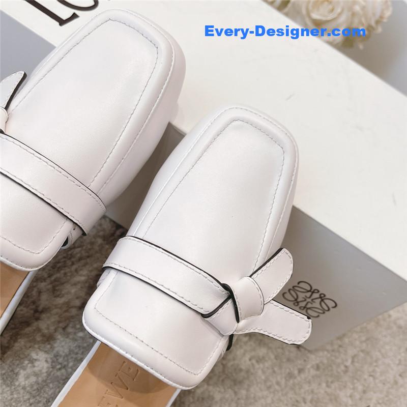 L0ew* bow mule slippers