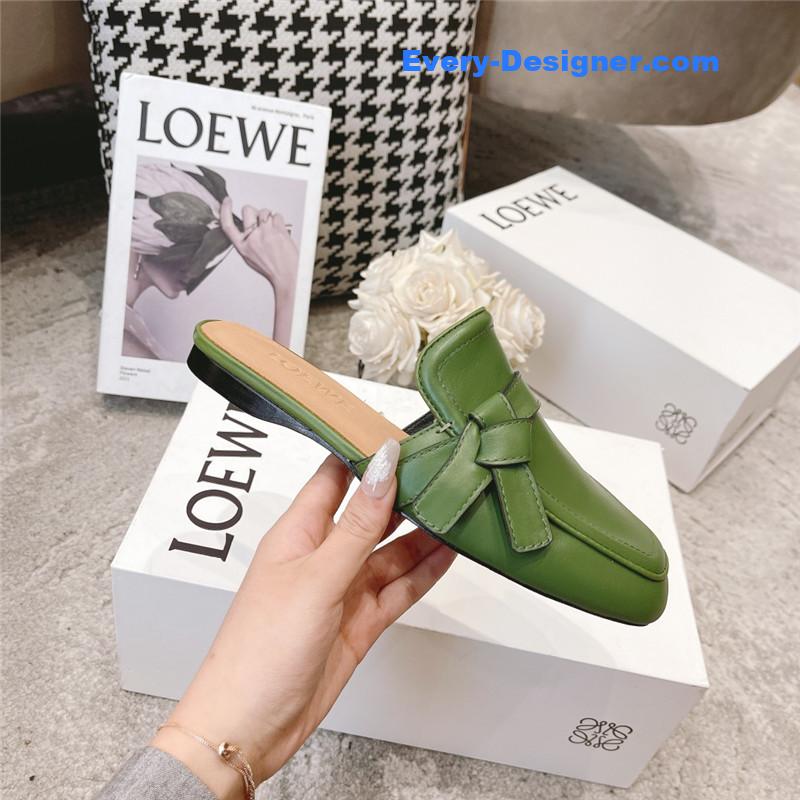 L0ew* bow mule slippers