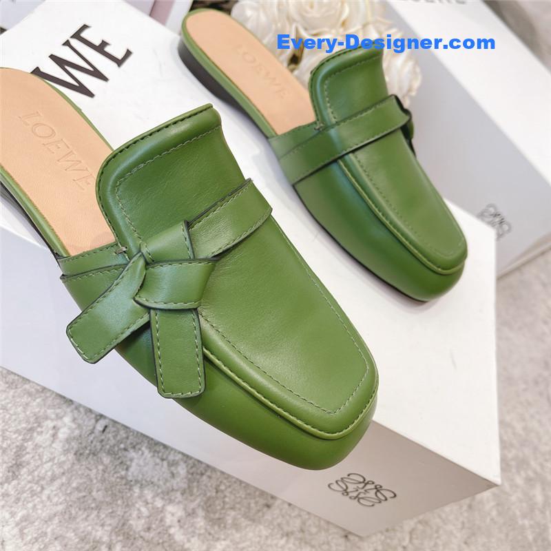 L0ew* bow mule slippers
