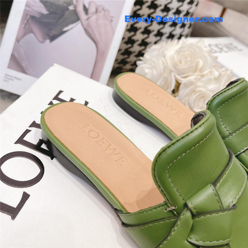L0ew* bow mule slippers