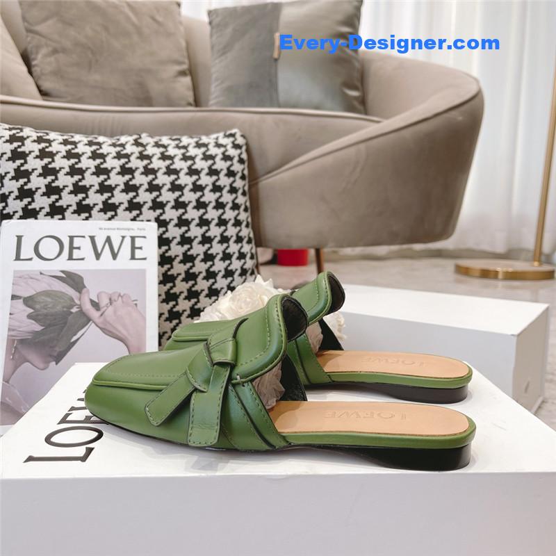 L0ew* bow mule slippers