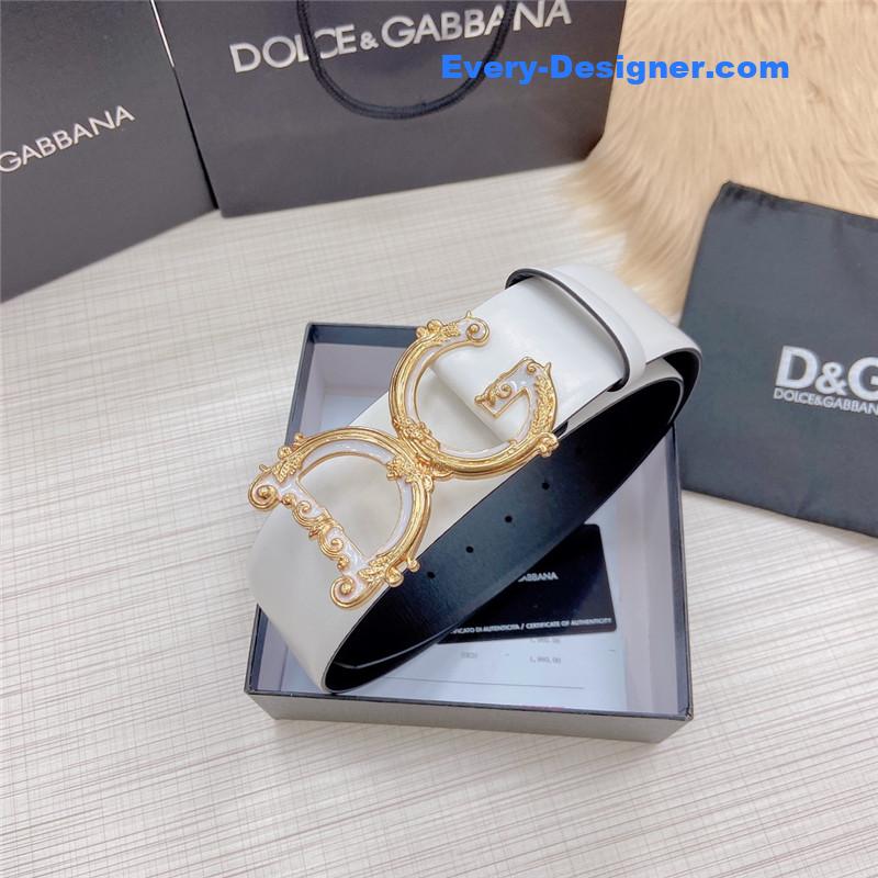 Dolce & Gabbana D&G logo leather belt