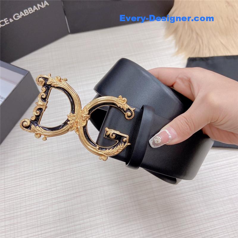 Dolce & Gabbana D&G logo leather belt