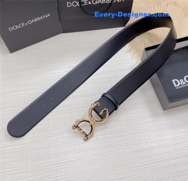 Dolce & Gabbana D&G logo leather belt