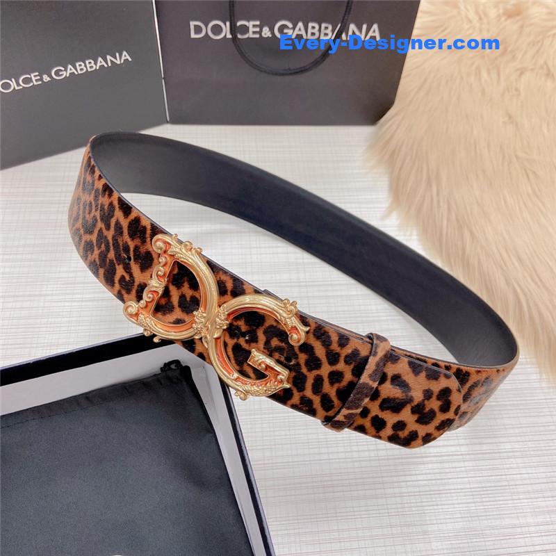 Dolce & Gabbana D&G logo leather belt